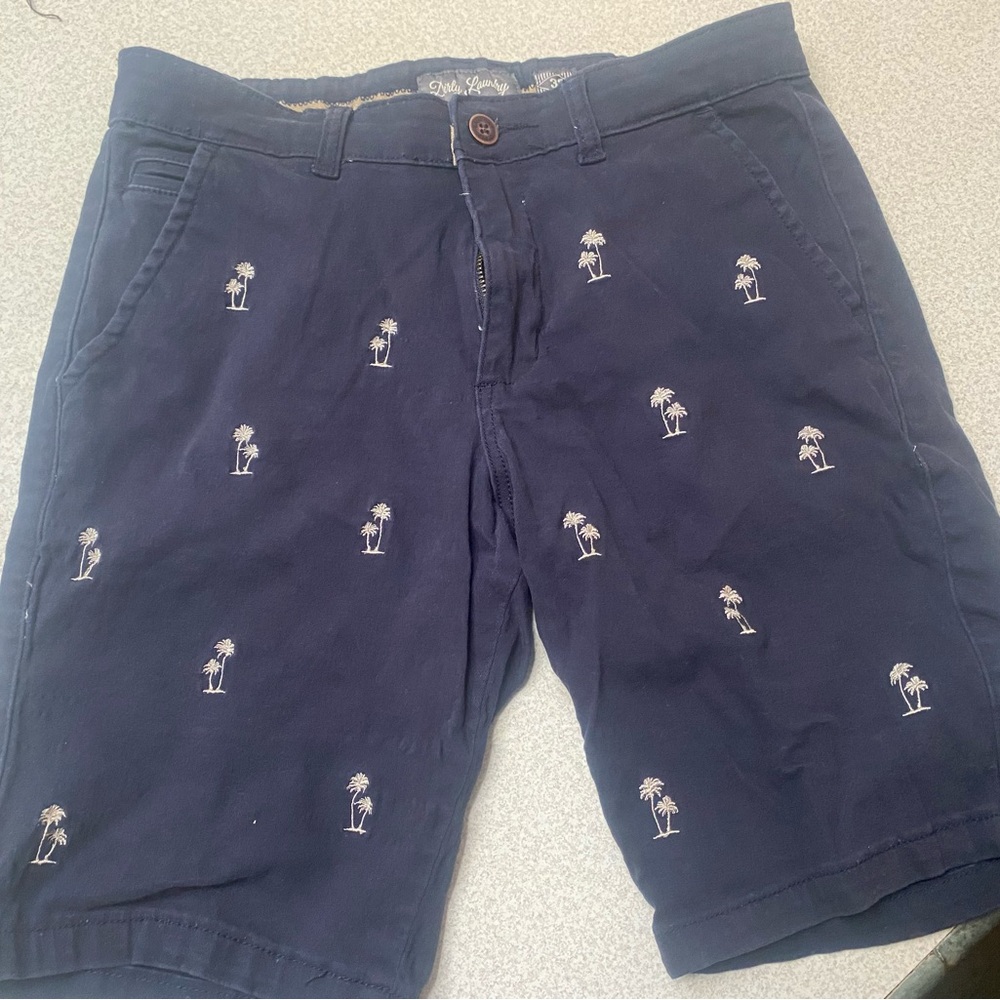 Dirty Laundry Blue Flat Front Shorts